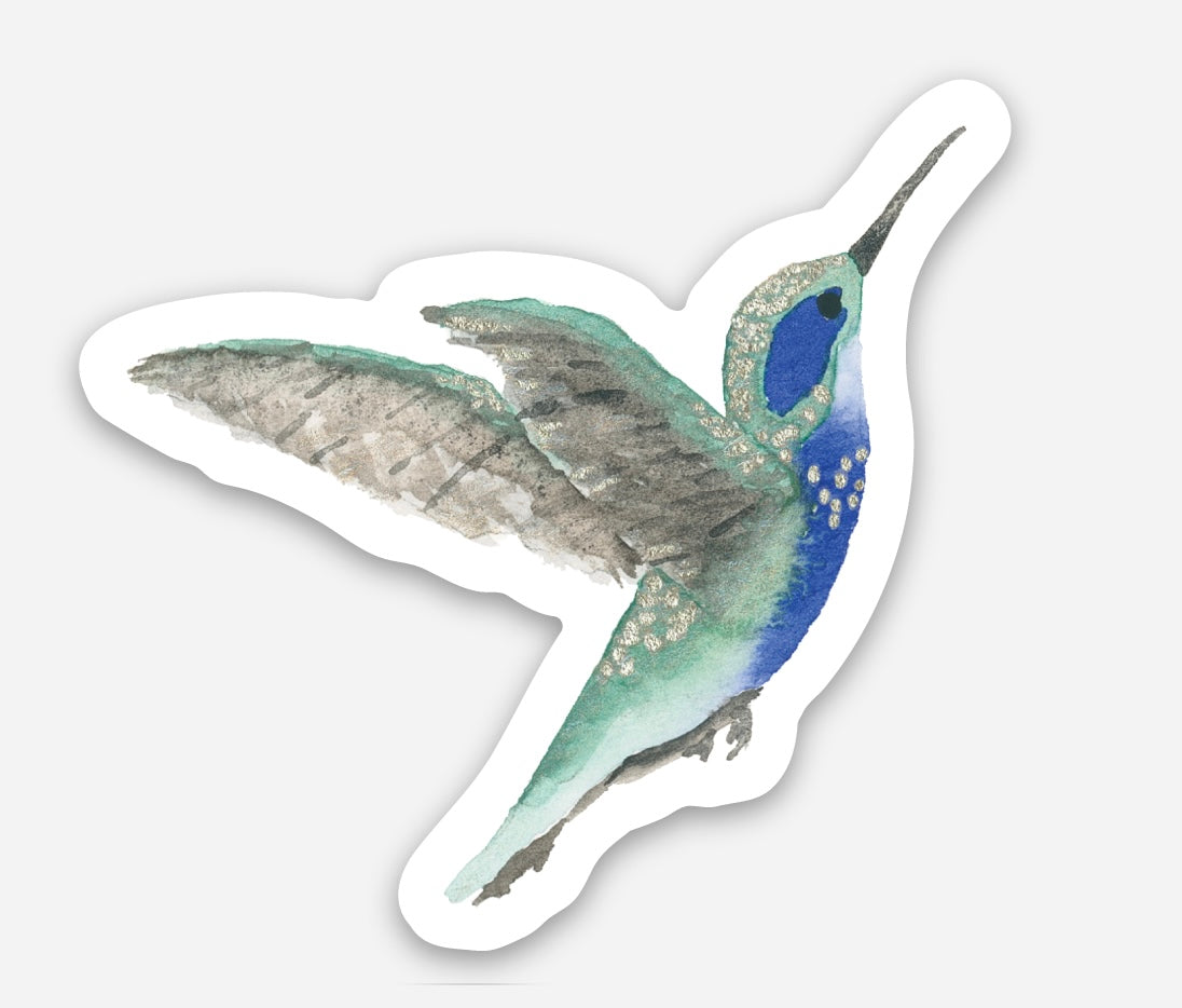 Vinyl-Cobalt Throated Hummingbird Sticker