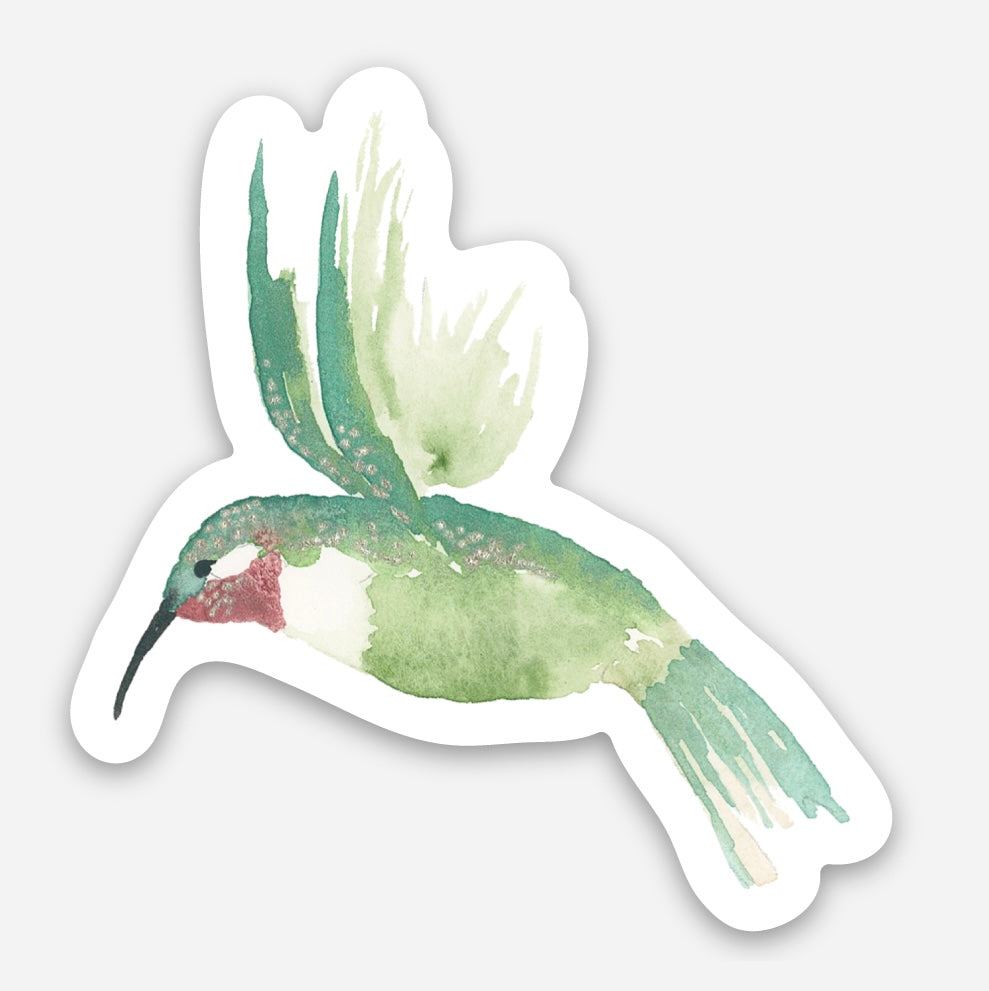 Vinyl-Emerald Hummingbird Sticker