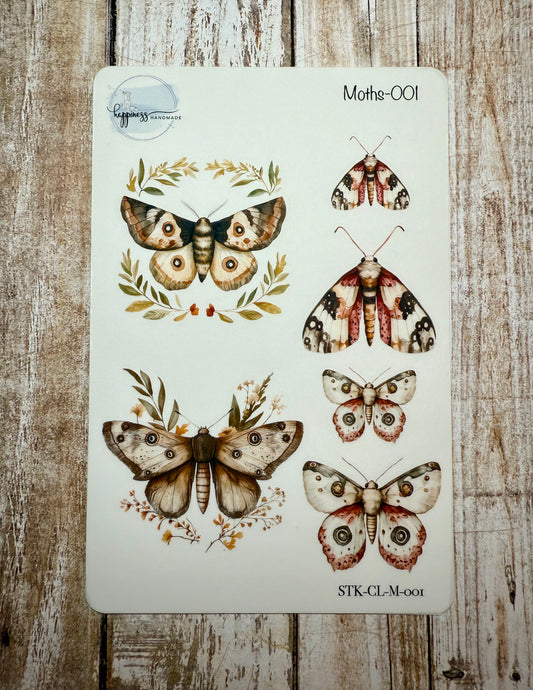 Moths-001-Sticker Sheet