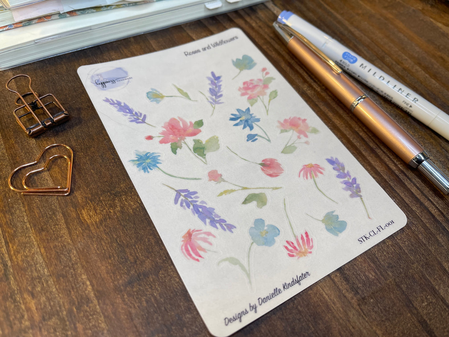 Roses and Wildflowers-Sticker Sheet