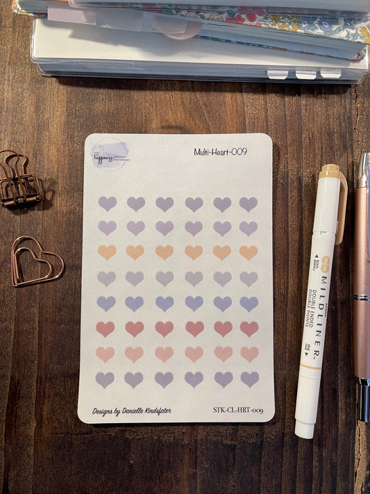 Multi-Heart-009-Sticker Sheet