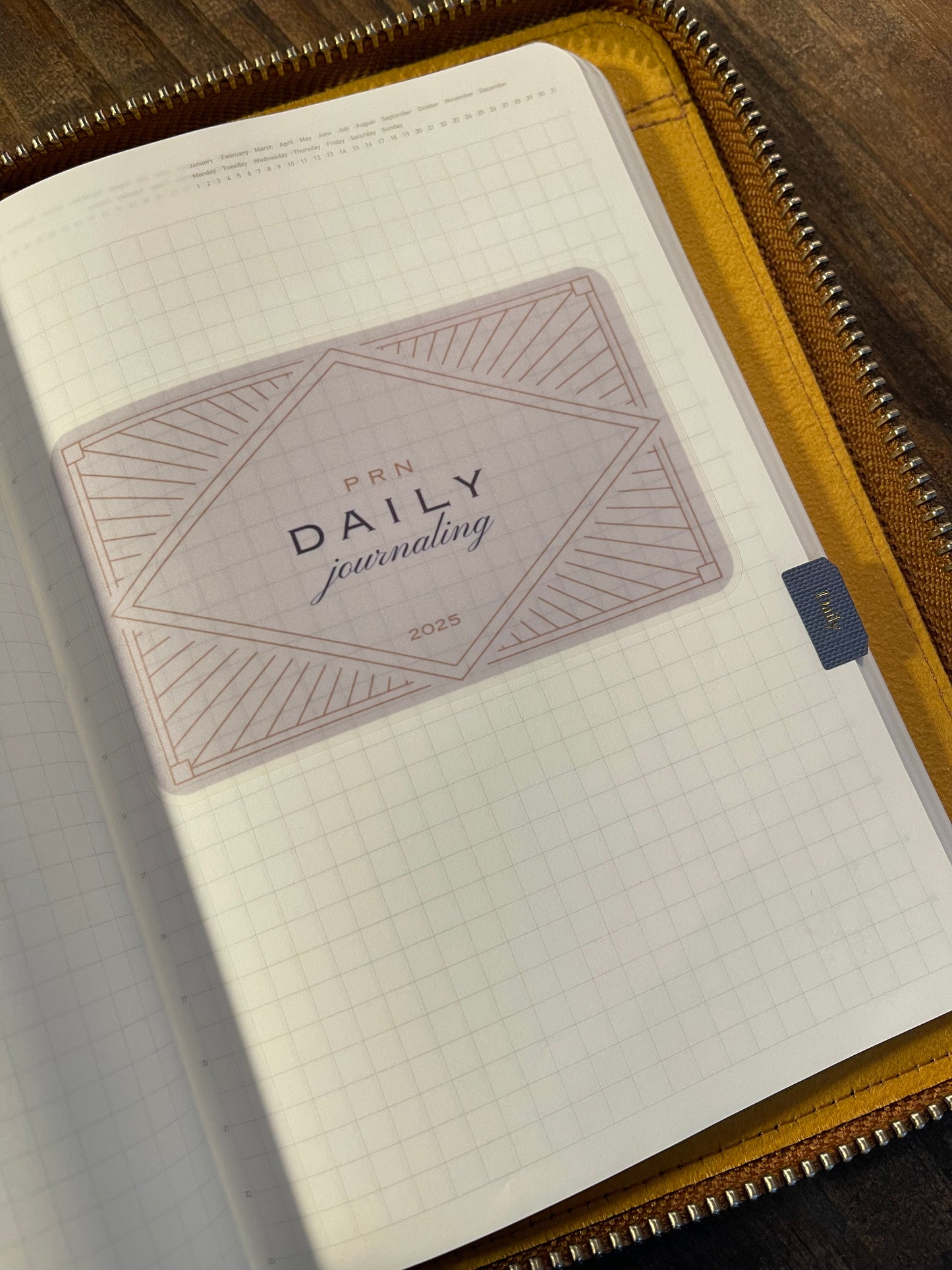 B6 Planner Title Page Sticker Template