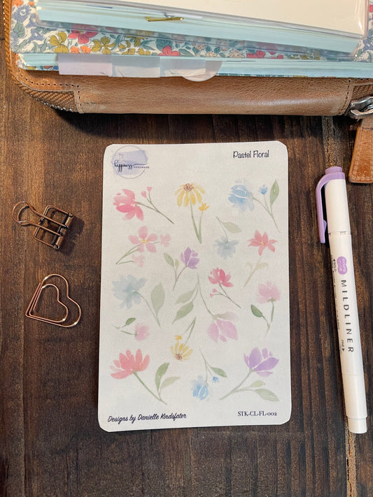 Pastel Floral-Sticker Sheet