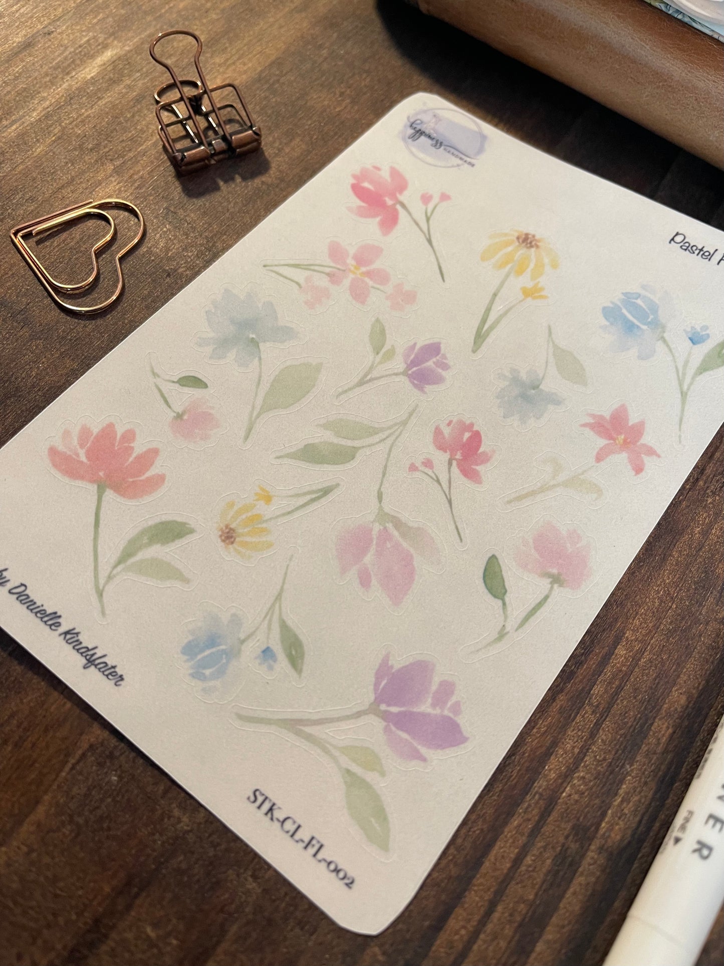 Pastel Floral-Sticker Sheet