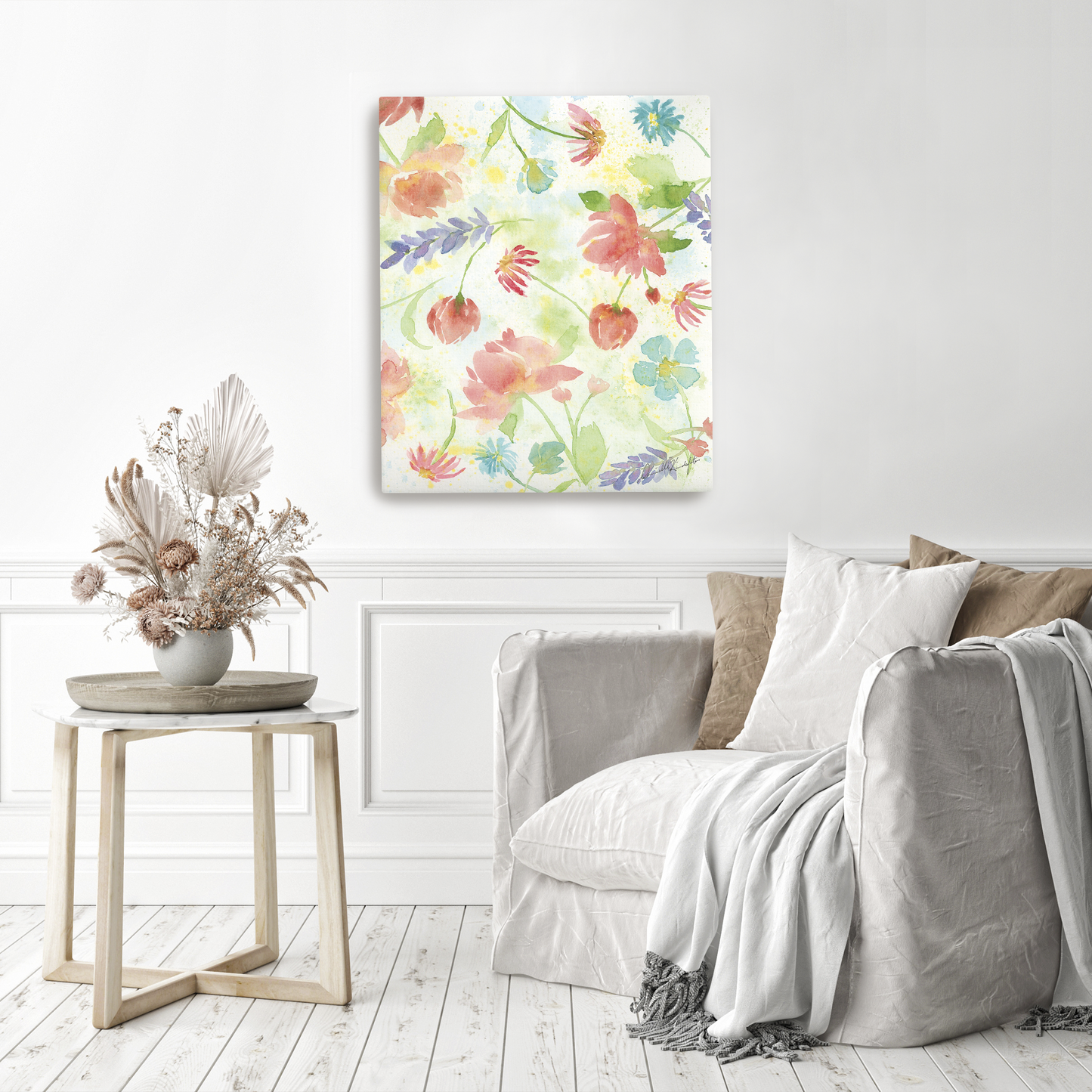 Roses and Wildflowers Series 2-Canvas