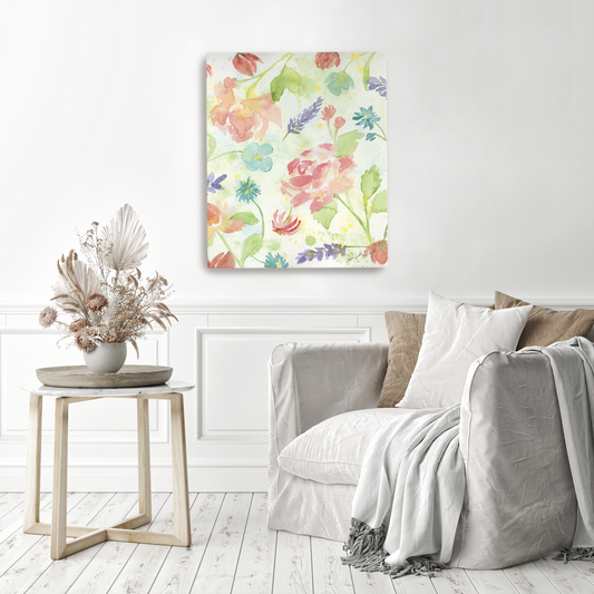 Roses and Wildflowers Series 1-Canvas