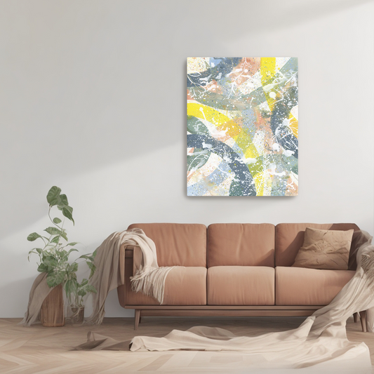 Abstract Retro Swipes-Canvas