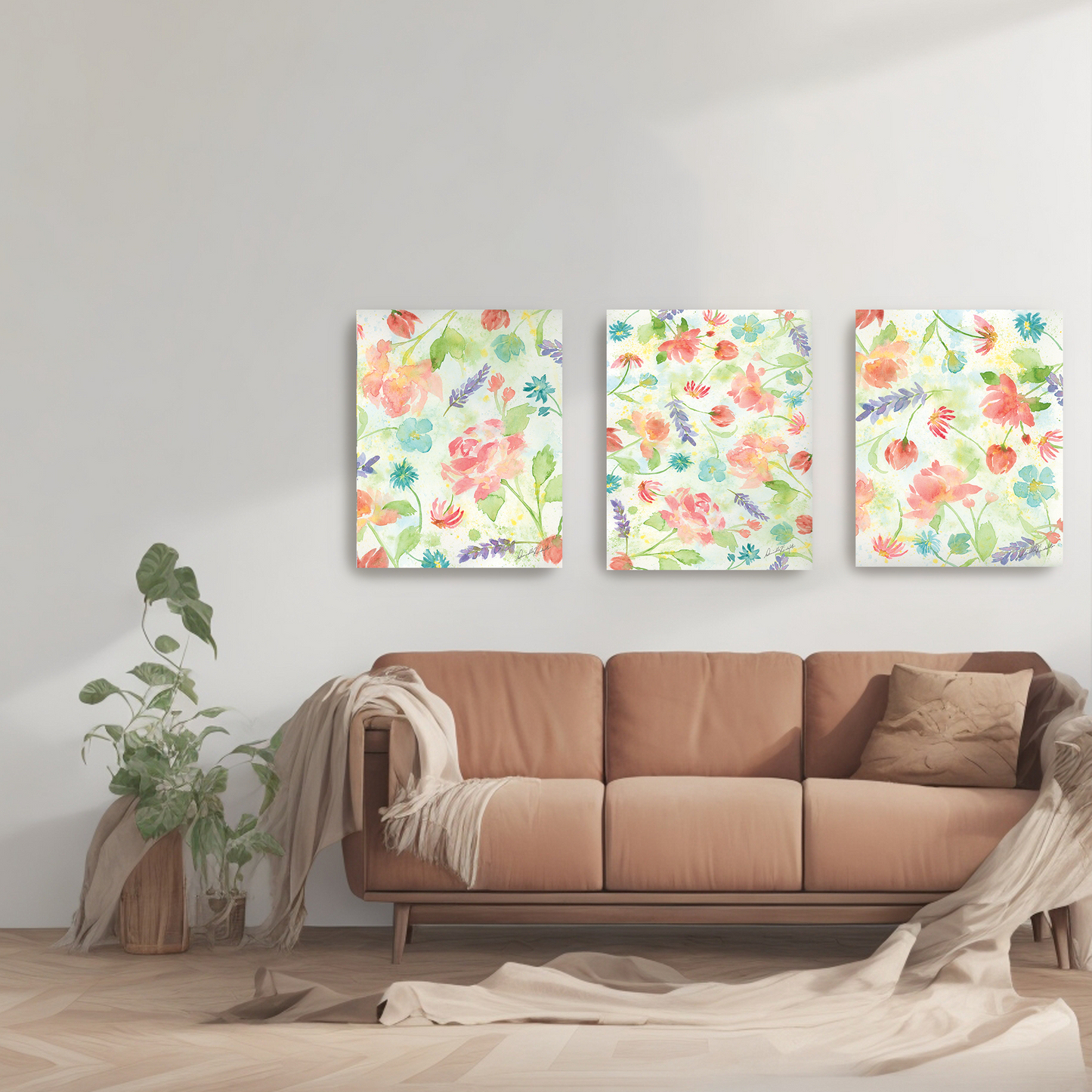 Roses and Wildflowers Series 2-Canvas