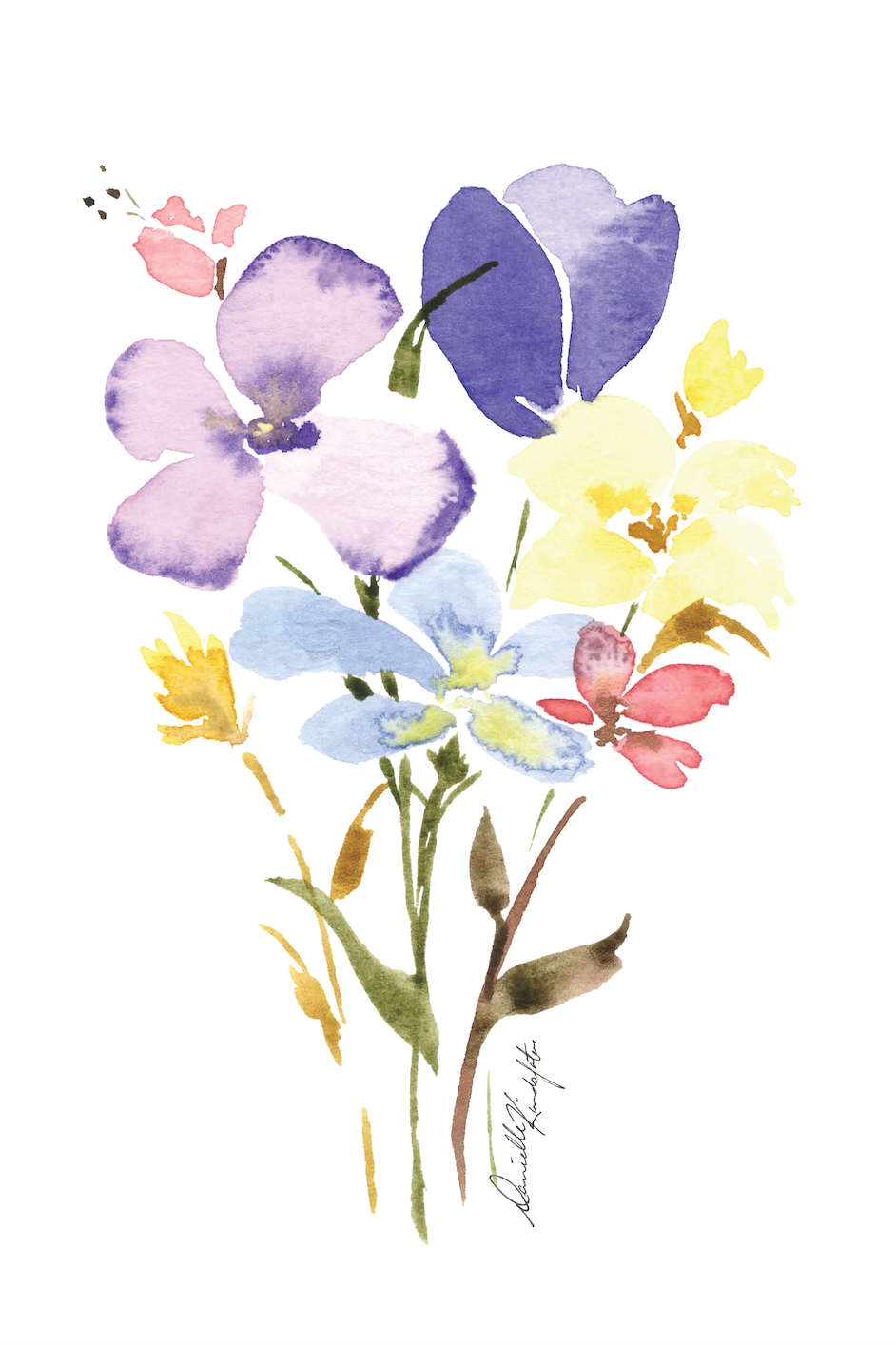 Wildflower Bouquet 2-Canvas